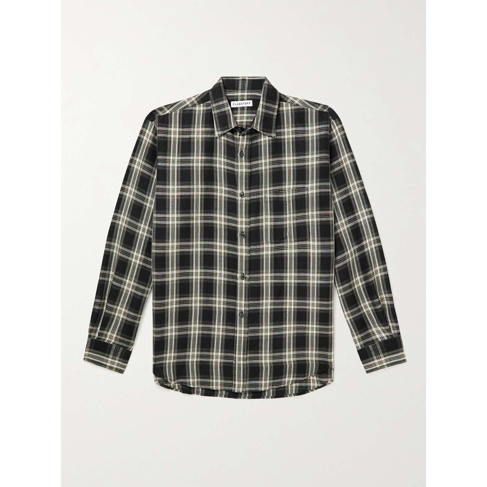 Mr. Porter Flagstuff Plaid Button Up Shirt. Retail $230 .NWT Size large long sl.